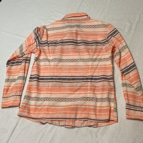 Cruel Girl Western Pearl Snap Cowgirl Shirt in Coral & Black Size XL (12) - Picture 3 of 8